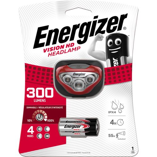 Vision Headlight HD 300 Lumens 3xAAA ENERGIZER ENERGIZER/HDB323 7638900316377