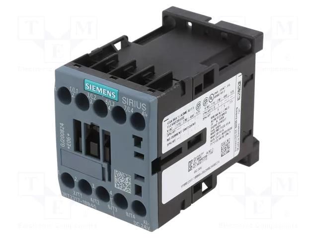 Contactor: 4-pole; NO x4; 24VDC; 12A; 3RT23; screw terminals; 690V SIEMENS 3RT2317-1BB40