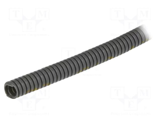 Protective tube; Size: 7; polyamide 6; grey; L: 50m; PCL; Øint: 6.2mm PMA I-PCLT-07S