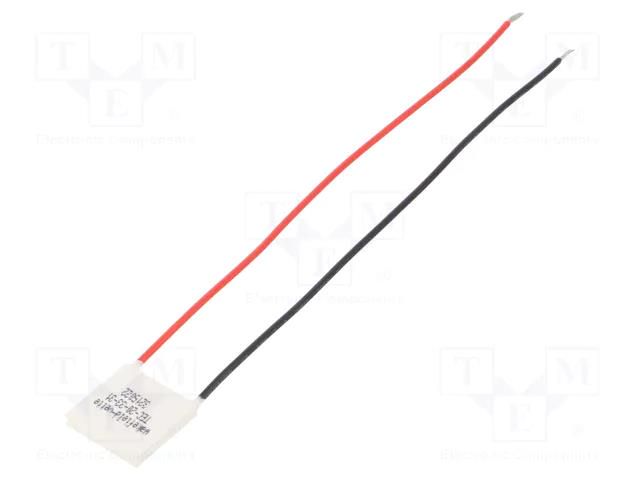 Module: Peltier; 4.1V; 8.5A; 20x20x3.3mm; 20.3W; 24AWG; Len: 0.15m Wakefield Thermal TEC-20-33-31