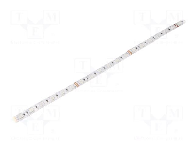 LED tape; RGB; LED/m: 60; 10mm; IP20; 120°; 14.4W/m; Thk: 2mm; 24VDC FOSE SPB-60-RGB-24