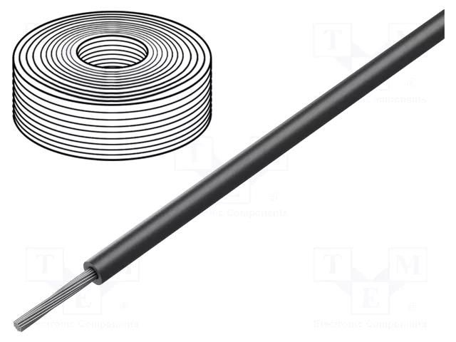 Wire; stranded; Cu; silicone; black; 200°C; 600V; 3m; 14AWG; elastic MUELLER ELECTRIC WI-M-14-10-0