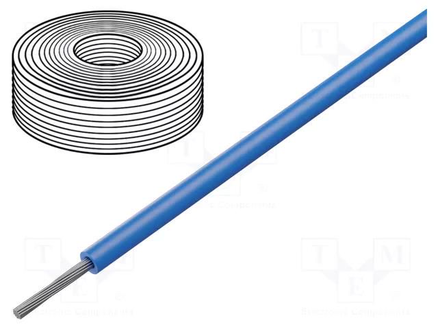 Wire; SiF; 1x0.5mm2; stranded; Cu; LSZH,silicone; blue; -60÷180°C HELUKABEL SIF0.50-BL