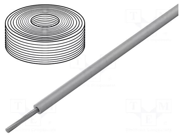 Wire; SiF; 1x2.5mm2; stranded; Cu; LSZH,silicone; grey; -60÷180°C HELUKABEL SIF2.50-GR