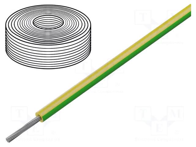 Wire; SiF; 1x0.75mm2; stranded; Cu; LSZH,silicone; yellow-green HELUKABEL SIF0.75-GY