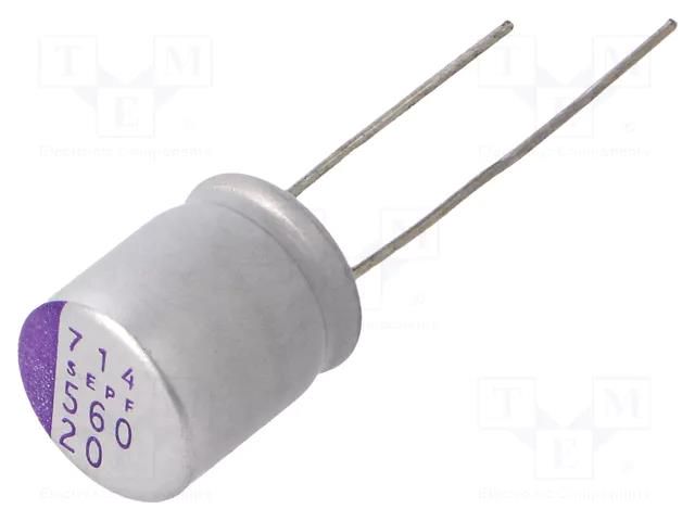 Capacitor: polymer; 560uF; 20VDC; SEPF; THT; ±20%; -55÷105°C; OS-CON PANASONIC 20SEPF560M