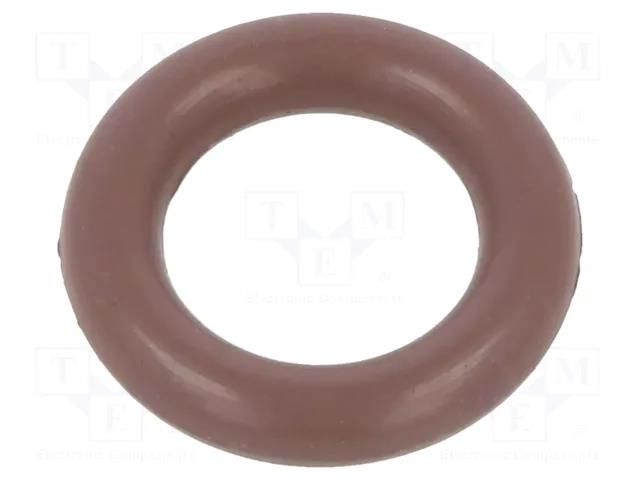 O-ring gasket; FPM; Thk: 2mm; Øint: 6mm; brown; -20÷200°C ORING USZCZELNIENIA TECHNICZNE O-6X2-80-FPM-BR
