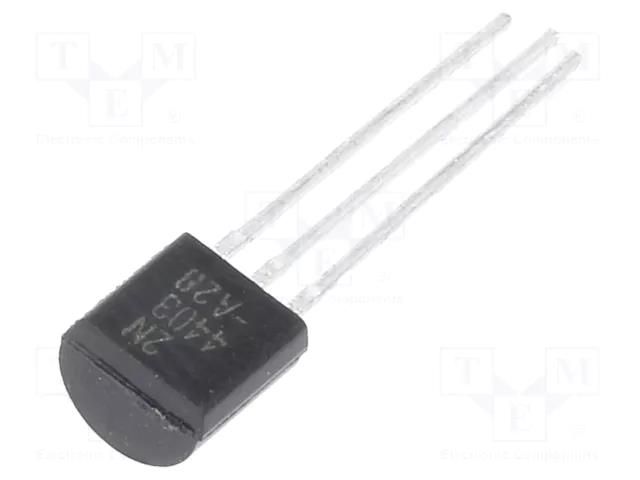 Transistor: PNP; bipolar; 40V; 0.6A; 0.625W; TO92 ONSEMI 2N4403BU