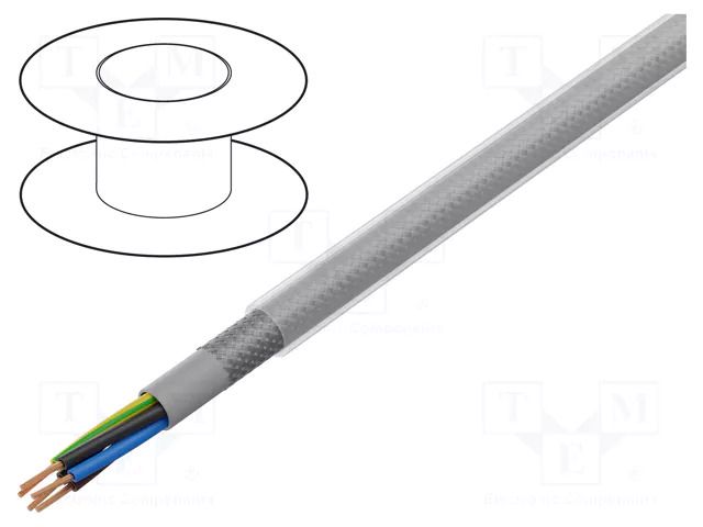 Wire; ÖLFLEX® CLASSIC 100 CY; 5G0.5mm2; PVC; transparent,grey LAPP CL100CY-5G0.5