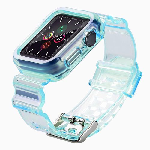 Silicone Band Strap Bracelet Case Strap Light Set for Apple Watch 38mm - Blue, Hurtel 9145576223840 9145576223840