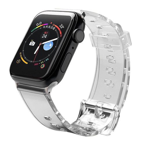 Silicone Strap Bracelet Bracelet Strap Light for Apple Watch 42 / 44 mm - Black, Hurtel 9145576225585 9145576225585