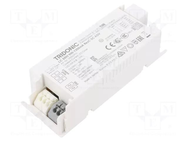 Power supply: switching; LED; 50W; 27÷51VDC; 1200mA; 198÷264VAC TRIDONIC 28002479