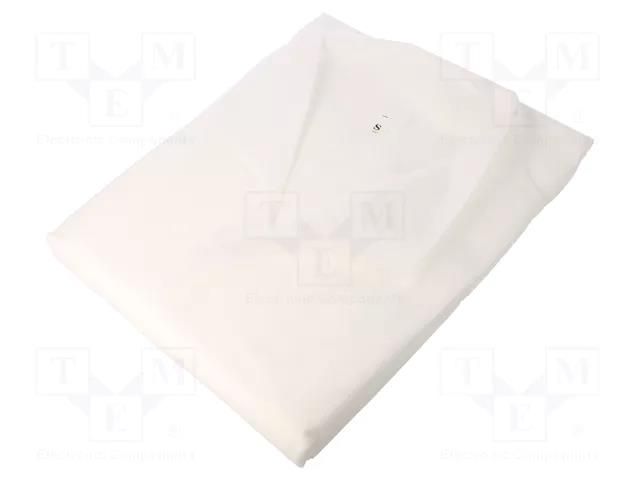 Coat; ESD; L (unisex); 1pcs; Features: disposable; white STATICTEC PRT-STC1154