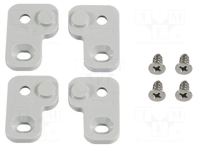 Wall mounting element; polycarbonate; 4pcs. HAMMOND HM-1554FT-XY