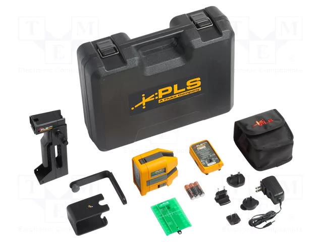 Laser level; Meas.accur: ≤3mm @ 0÷10m; Range: 30m; Laser class: 2 FLUKE FLK-PLS6GRBP/KIT