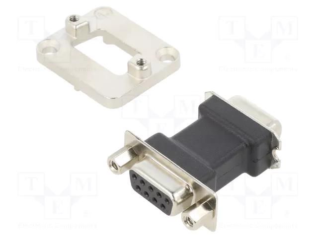 connector D-SUB FEEDTHROUGH 9P F-F NEUTRIK NTR-NADB9FF