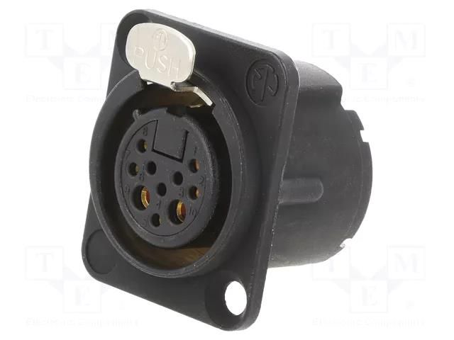 Connector: XLR; socket; female; PIN: 10(8+2); straight; soldering NEUTRIK NTR-NC10FD-LX-B