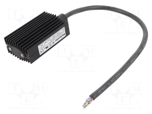 Heater; heatsink; 20W; 110÷250V; IP54; for DIN rail mounting WEIDMÜLLER RH-CBCO-20W-BK