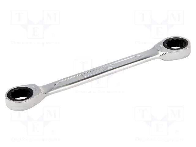 Wrench; box,with ratchet; 8mm,9mm; tool steel; Overall len: 128mm BAHCO SA.1320RM-8-9