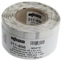 LABEL, 22 X 15MM, PVC, WHITE 211-856