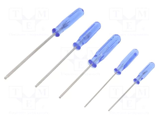 Kit: screwdrivers; hex key,spherical,6-angles socket; 5pcs. ENGINEER FUT.DK-03