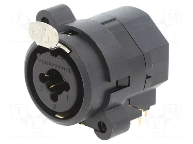 Connector: Jack 6,3mm + XLR; socket; female; angled 90°; THT; 3A NEUTRIK NTR-NCJ9FI-H