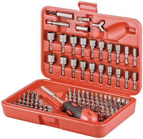 Bit Set, 113 Pcs. - bit set for cordless screwdrivers and ratchet wrenches 77119