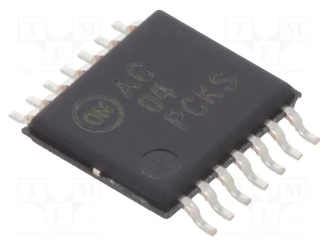 IC: digital; NOT; Ch: 6; IN: 1; SMD; TSSOP14; 2÷6VDC; -40÷85°C; tube ONSEMI 74AC04MTC