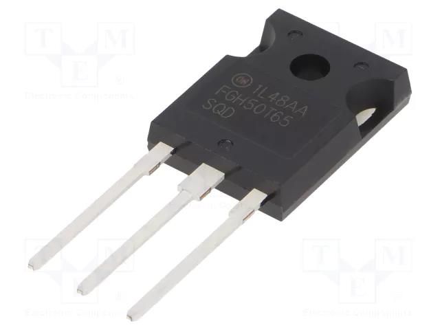 Transistor: IGBT; 650V; 50A; 134W; TO247-3 ONSEMI FGH50T65SQD-F155