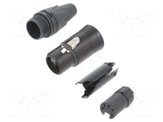 Connector: XLR; plug; female; XX; 7.5A; PIN: 5; straight; for cable NEUTRIK NTR-NC5FXX-BAG