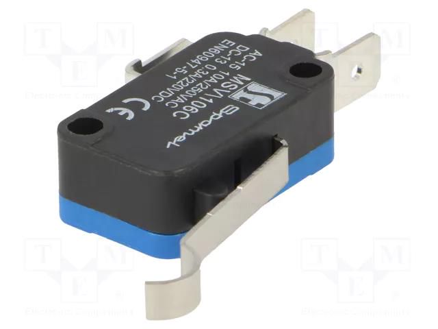 Microswitch SNAP ACTION; 10A/250VAC; 0.3A/220VDC; SPDT; ON-(ON) SPAMEL MSV106C