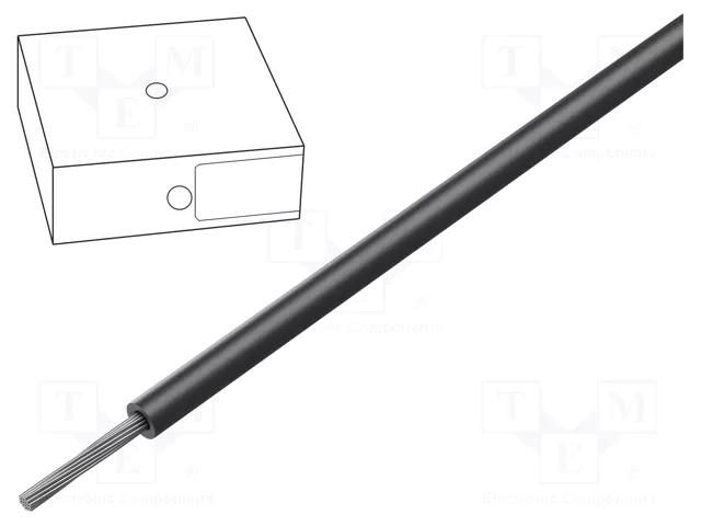 Wire; ÖLFLEX® WIRE MS1; stranded; Cu; 0.5mm2; 22AWG; PVC; black LAPP UL-CSA-HAR-22BK