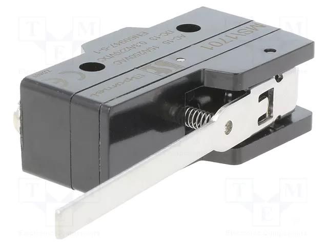 Microswitch SNAP ACTION; 15A/250VAC; 0.3A/220VDC; with lever SPAMEL MS1701