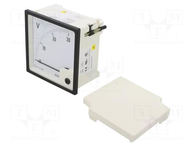 Voltmeter; on panel; 0÷30V; Class: 1.5; 96x96mm CROMPTON - TE CONNECTIVITY E244-01V-G-03