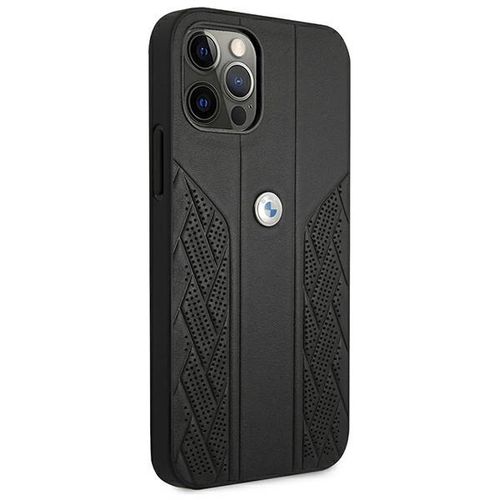 BMW Leather Curve Perforate Case for iPhone 12 Pro Max - Black, BMW 3666339010911 3666339010911
