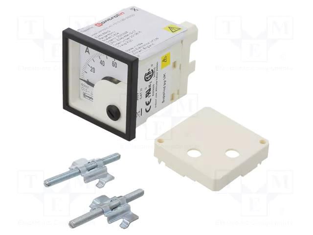 Ammeter; on panel; I DC: 0÷60A; Class: 1.5; 48x48mm CROMPTON - TE CONNECTIVITY E242-89A-G-07