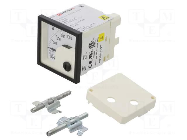 Ammeter; on panel; I DC: 0÷2kA; Class: 1.5; 48x48mm CROMPTON - TE CONNECTIVITY E242-89A-G-20