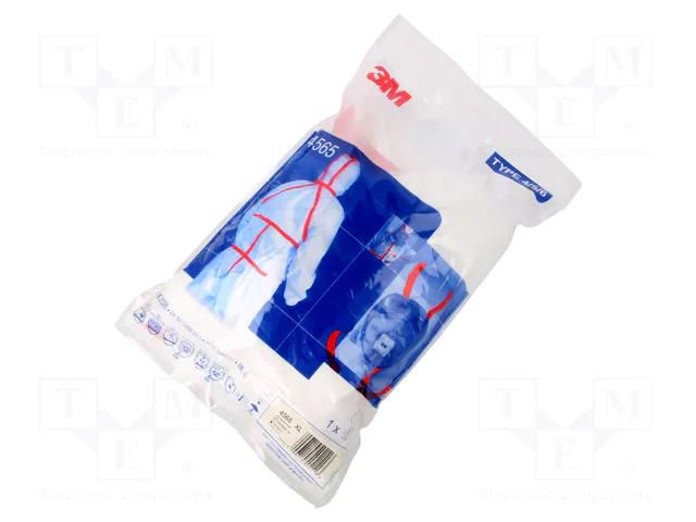 Protective coverall; Size: XL; white; 4565; with red seams 3M 3M-7000034774