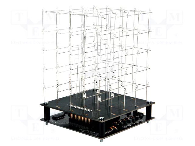 3D LED cube; 9VDC; white VELLEMAN VEL-WSL8018W