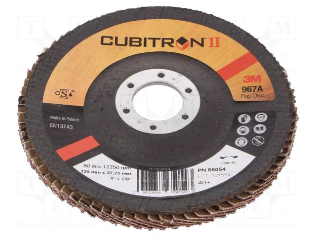 Flap grinding wheels; Ø: 125mm; Granularity: 40; 22.23mm 3M 3M-967A-P40+