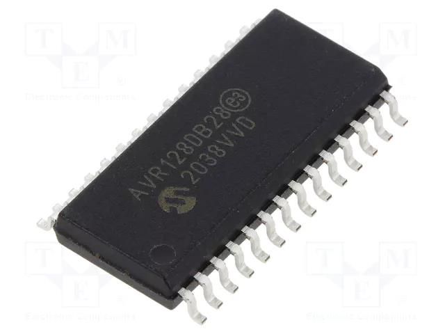 IC: AVR microcontroller; SO28; 1.8÷5.5VDC; Cmp: 3; AVR128; AVR-DA MICROCHIP TECHNOLOGY AVR128DB28-I/SO
