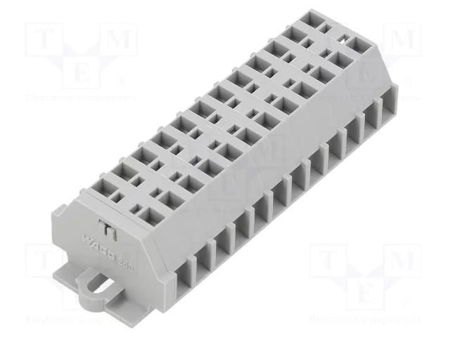 Terminal block; ways: 12; 0.08÷1.5mm2; spring clamp; grey; 400V WAGO 260-112