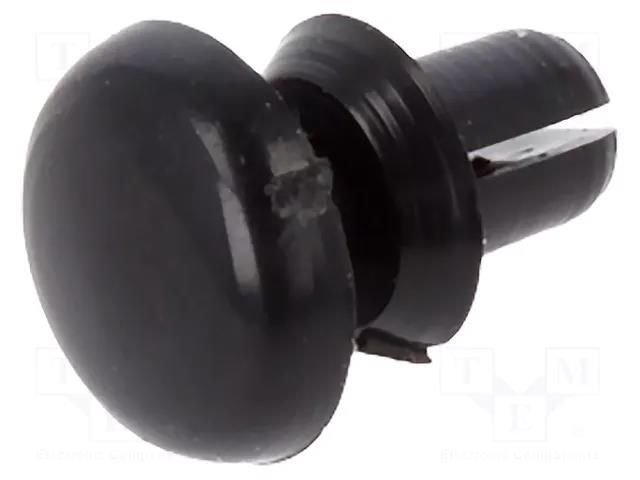 Rivet; polyamide; L.rivet: 2.4mm; Panel cutout diam: 2.1mm; black DREMEC DR8G4012.0X1.2B
