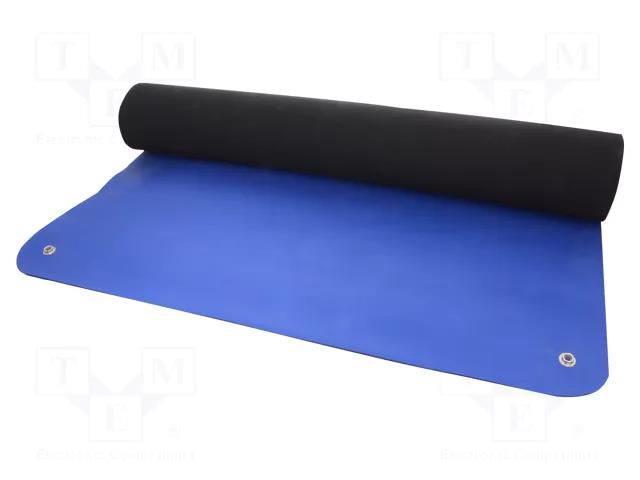 Mat: bench; ESD; blue (dark); L: 0.9m; Width: 0.6m; Thick: 2mm STATICTEC PRT-STW434013