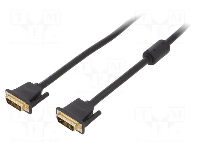 Cable; dual link; DVI-D (24+1) plug,both sides; 1.5m; black VENTION EAABG