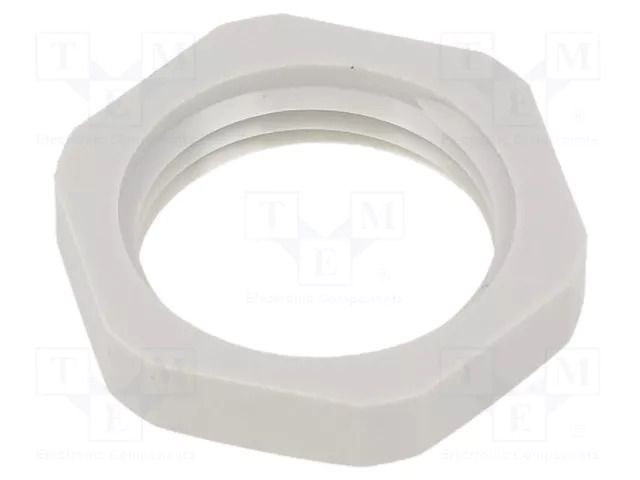 Nut; Thread: PG; polyamide; PMAFIX MN; grey; 24mm; Thread: PG11 PMA I-GMN-11