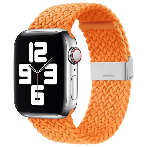 Braided Fabric Bracelet Strap Fabric Band for Apple Watch 38 / 40 / 41 mm - Orange, Hurtel 5907769336676 5907769336676
