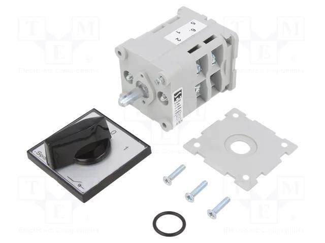 Switch: cam switch; Stabl.pos: 2; 40A; 0-1; for building in; Pos: 2 SPAMEL LK40-2-8211-P03