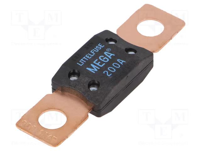 Fuse: fuse; 200A; 32VDC; 68.6mm; mega LITTELFUSE 0298200.TXN