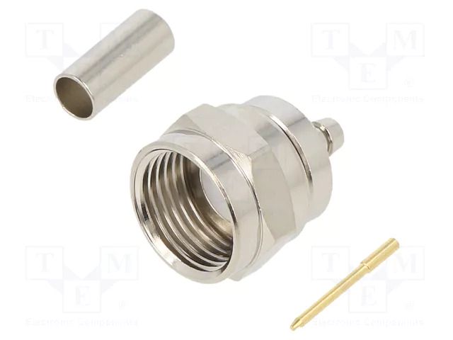 Connector: F; plug; male; soldering,crimped; for cable; straight AMPHENOL RF 222113